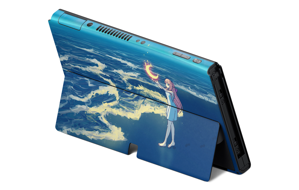 Nintendo Switch OLED Skin Catching the moon