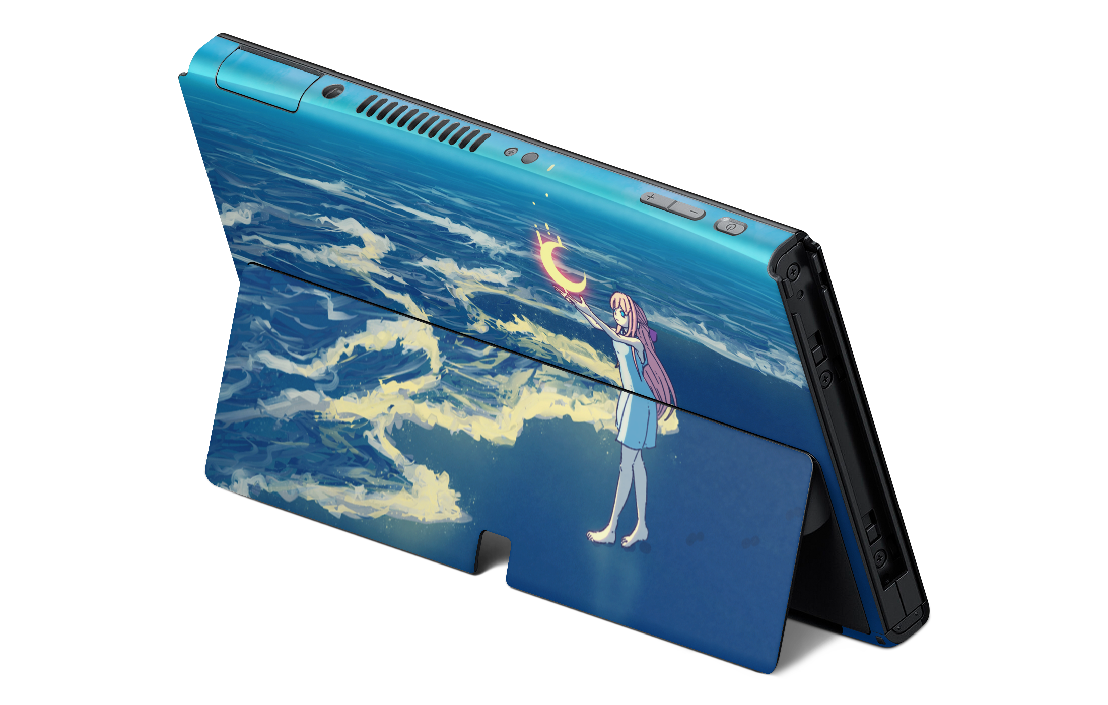 Nintendo Switch OLED Skin Catching the moon