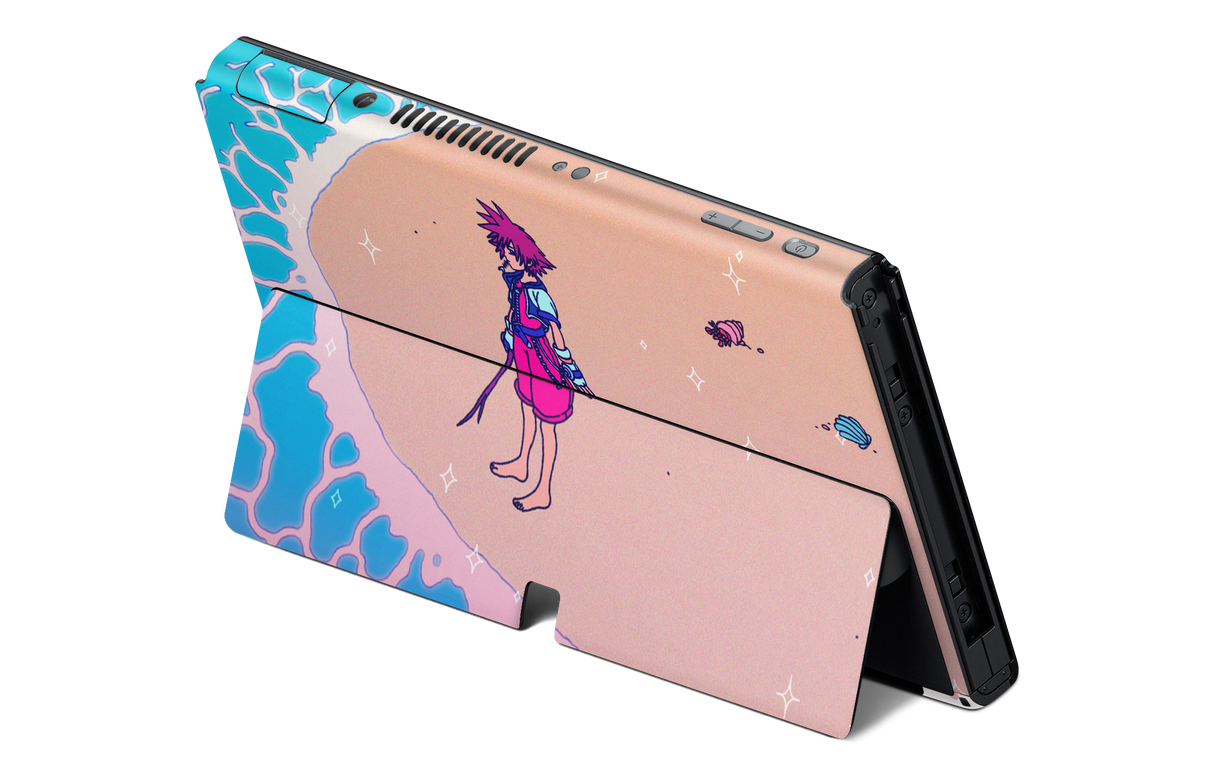 Nintendo Switch OLED Skin KH Waves