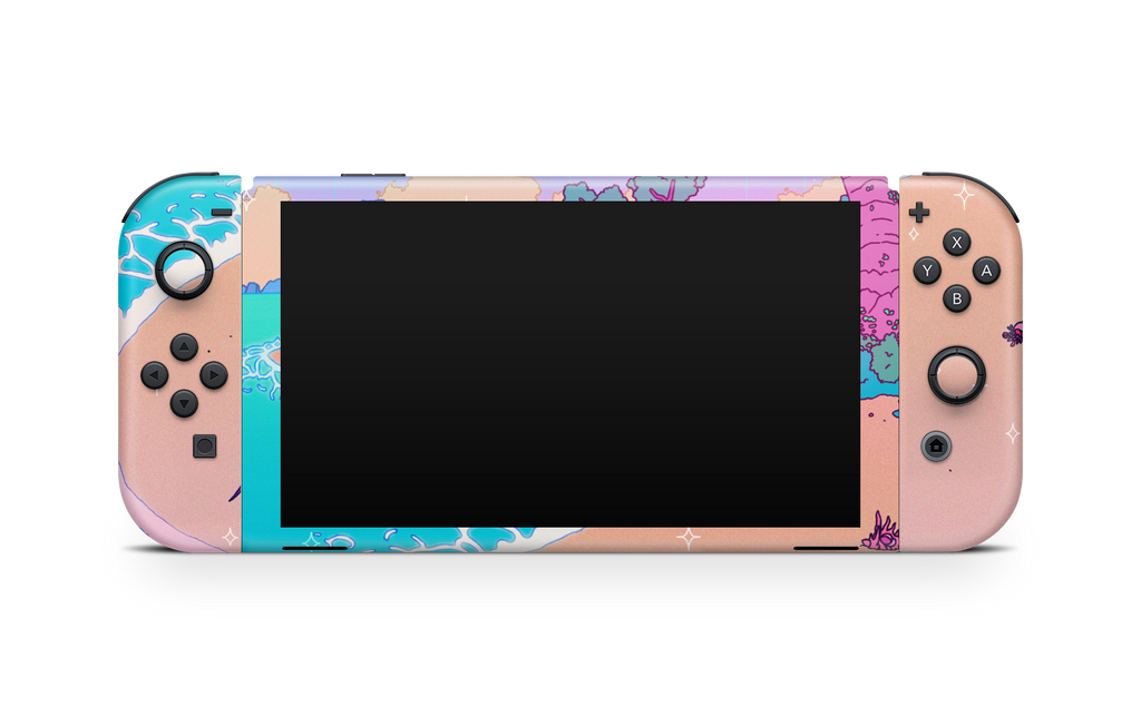 Nintendo Switch OLED Skin KH Waves