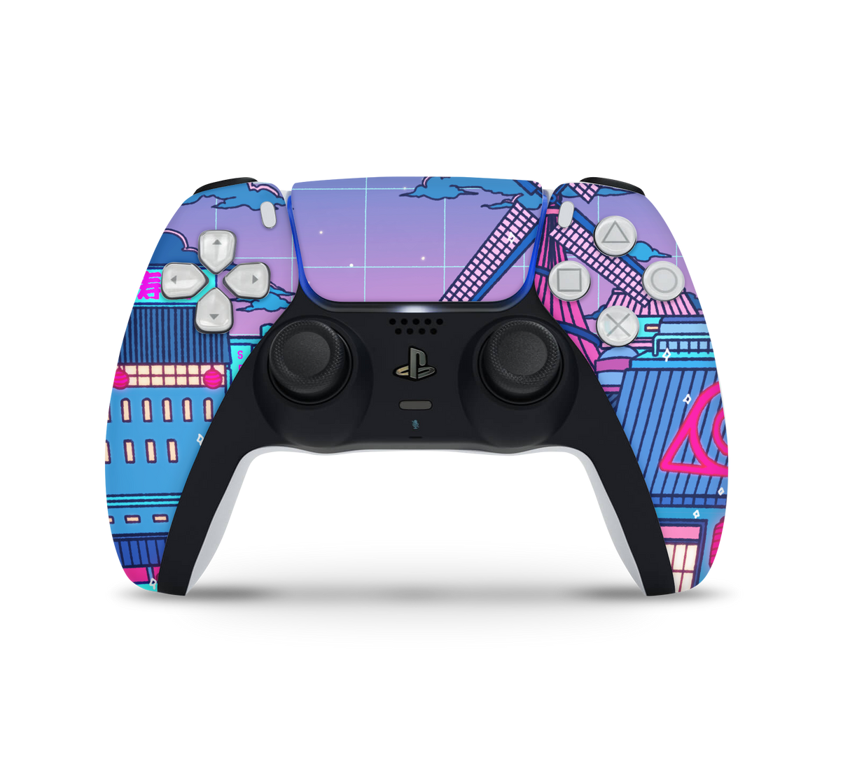 Playstation 5 Controller Skin Cyberpunk Village