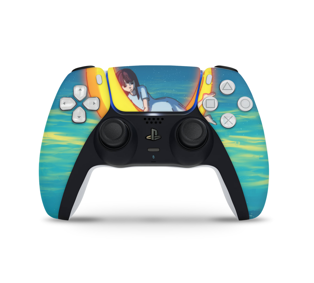 Playstation 5 Controller Skin Girl on the Moon