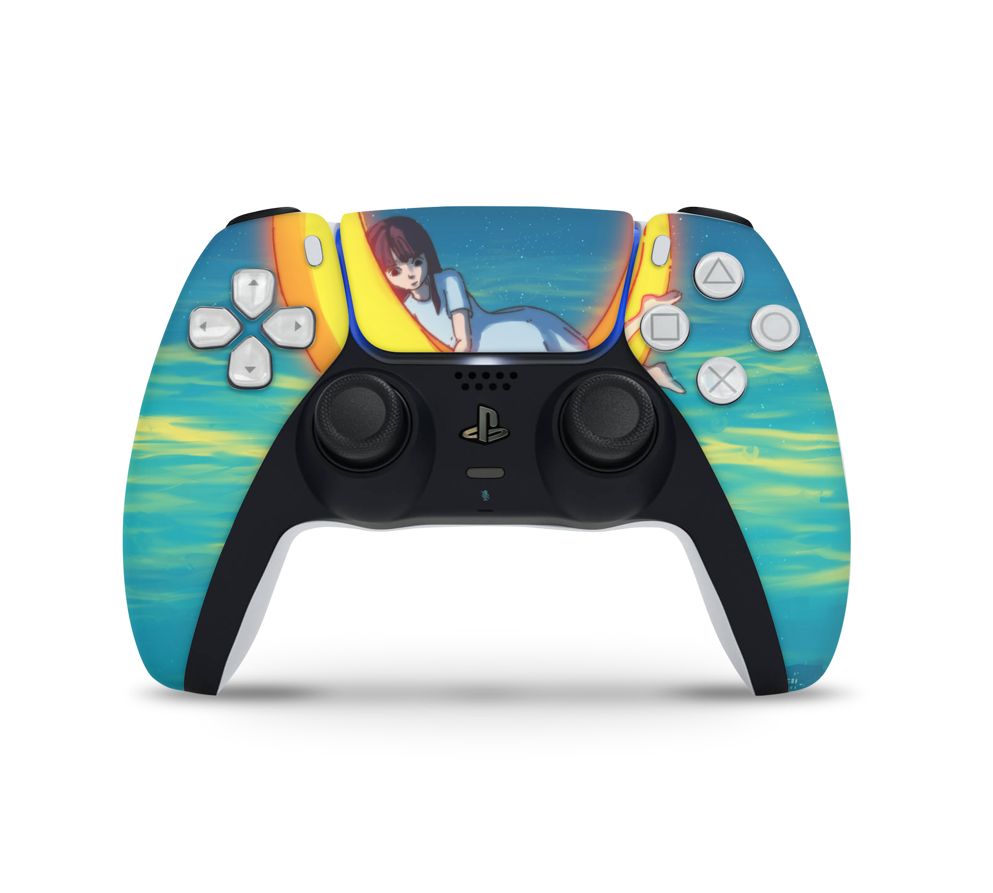Playstation 5 Controller Skin Girl on the Moon
