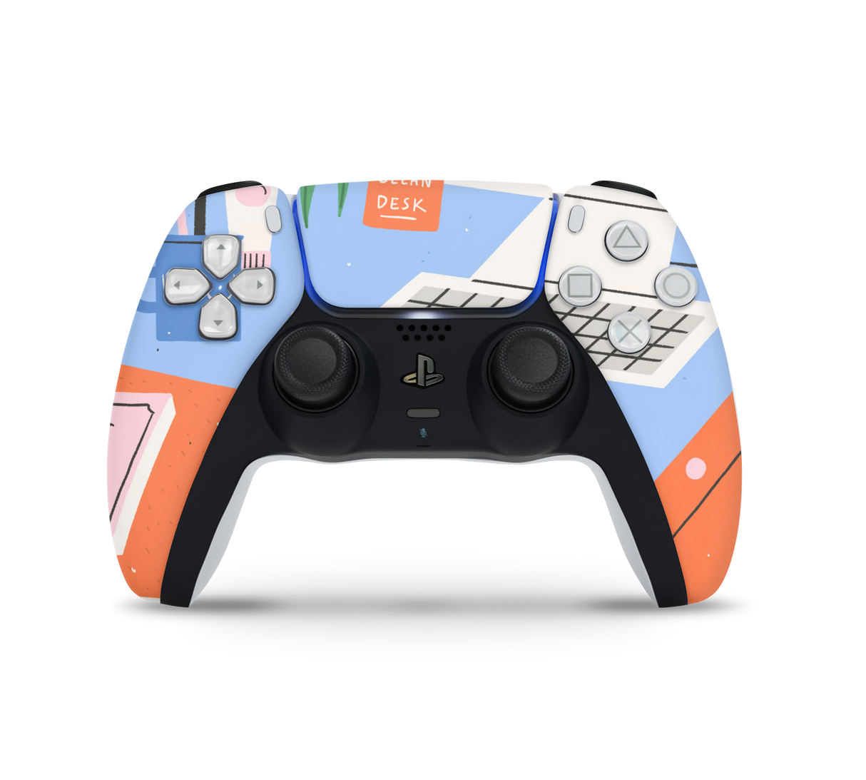 Playstation 5 Controller Skin Messy Desk