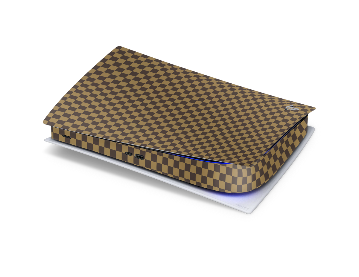 Playstation 5 Digital Skin Checkers brown