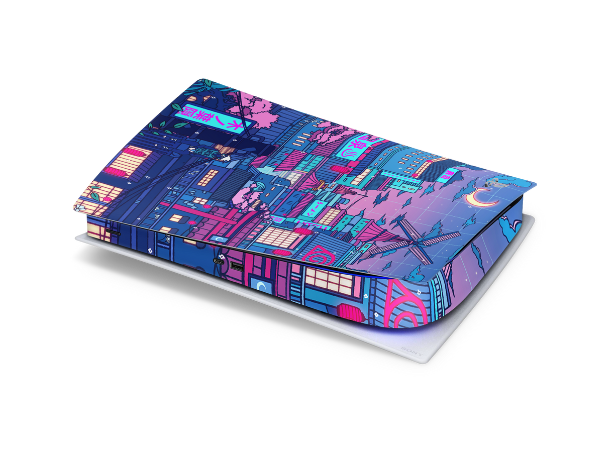 Playstation 5 Digital Skin Cyberpunk Village