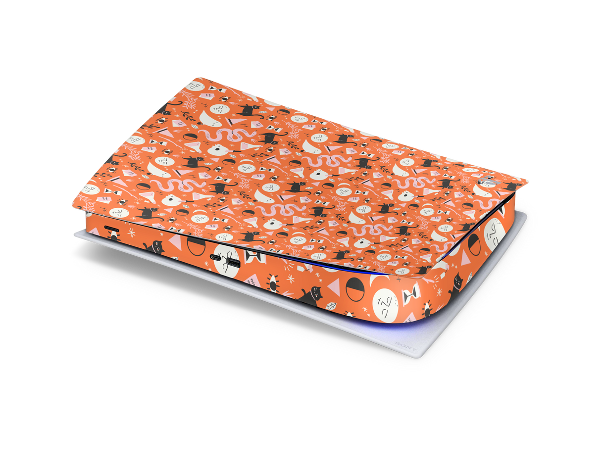 Playstation 5 Digital Skin Halloween Pattern