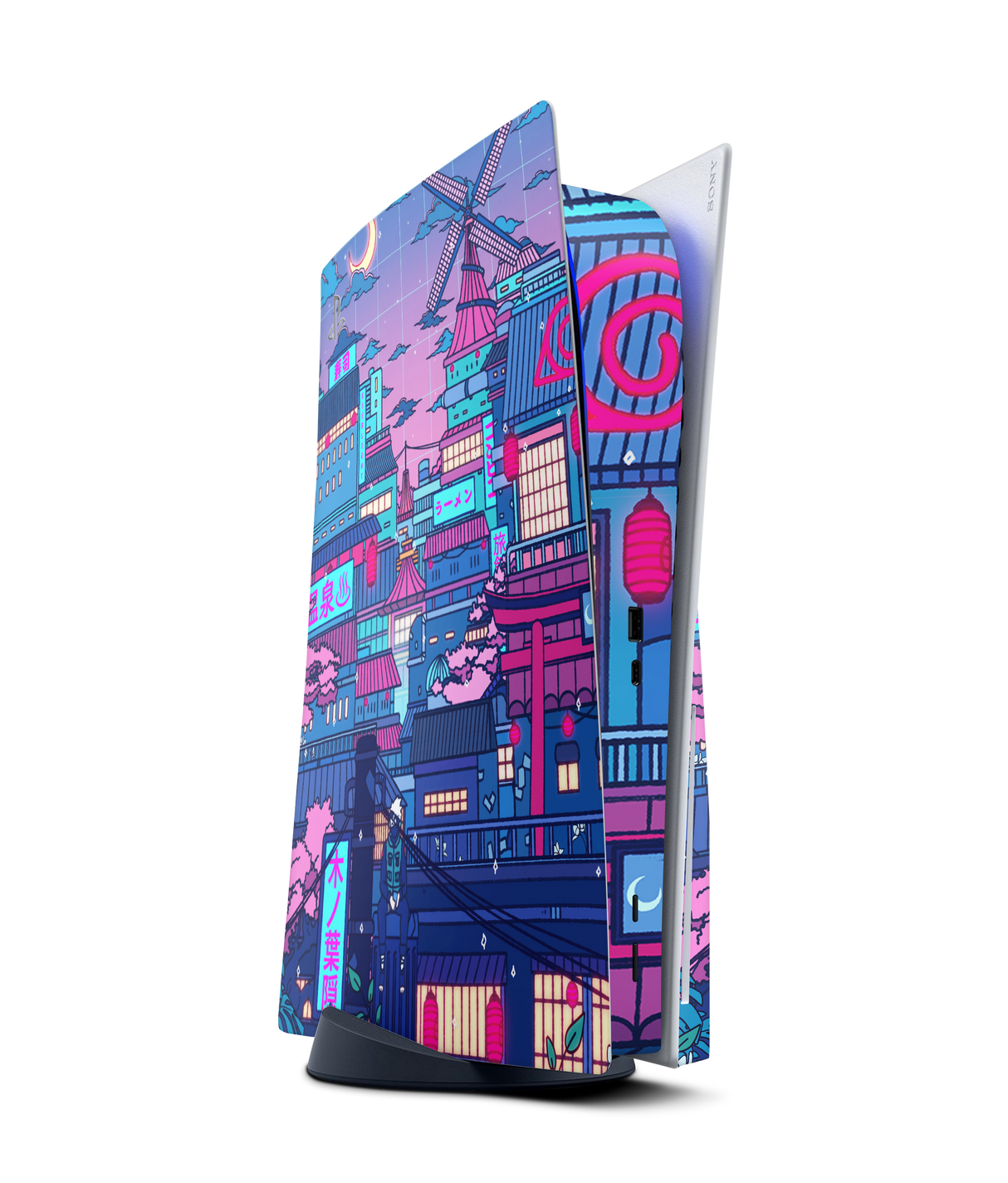 PlayStation 5 Disc Skin Cyberpunk Village