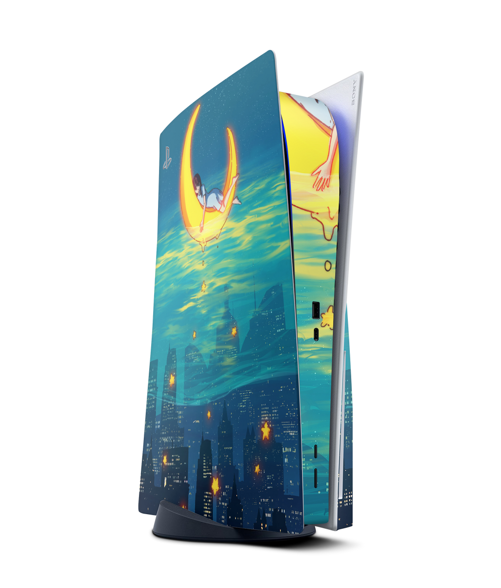 PlayStation 5 Disc Skin Girl on the Moon