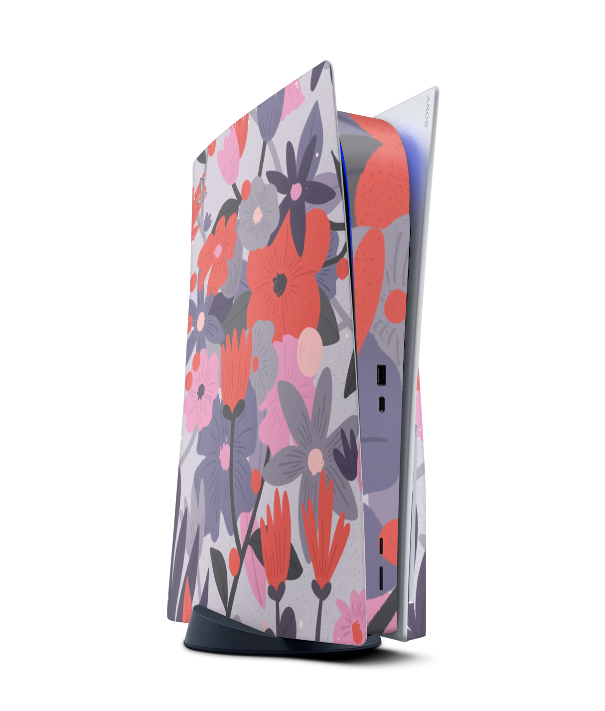 PlayStation 5 Disc Skin Purple Floral