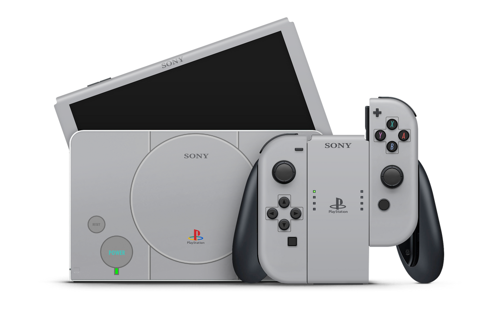 Nintendo Switch OLED Skin Retro PS1