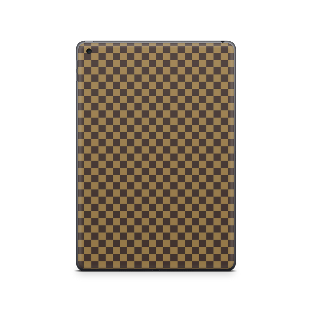 Apple iPad Skin Checkers brown