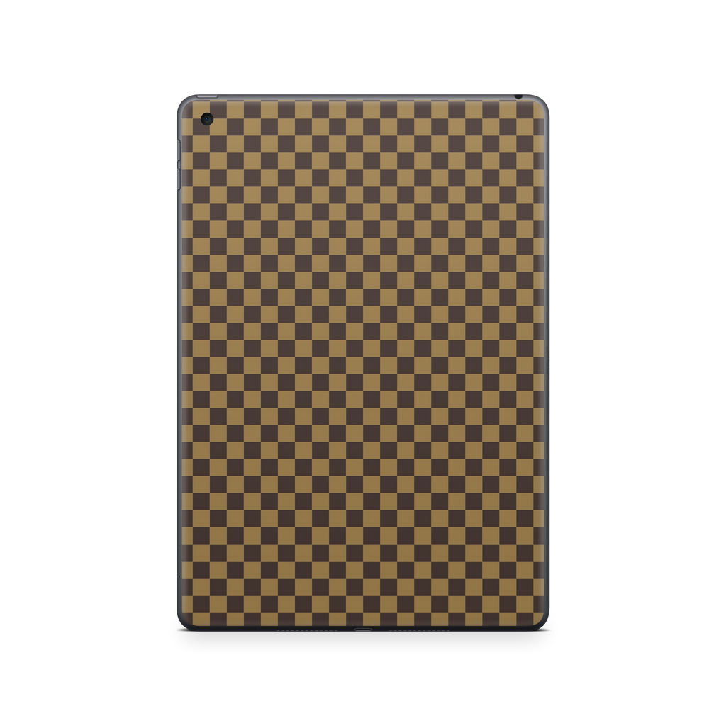 Apple iPad Skin Checkers brown