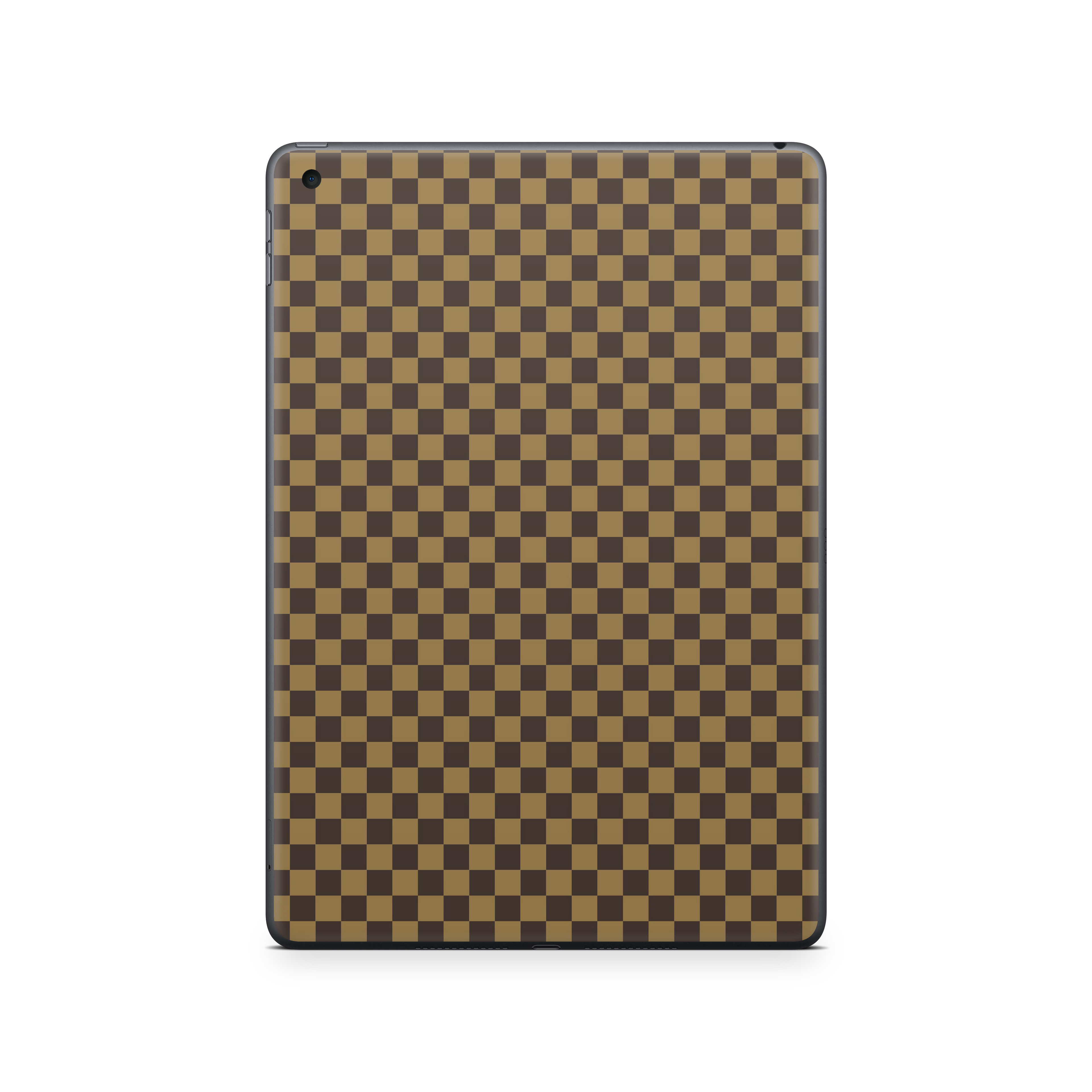 Apple iPad Skin Checkers brown