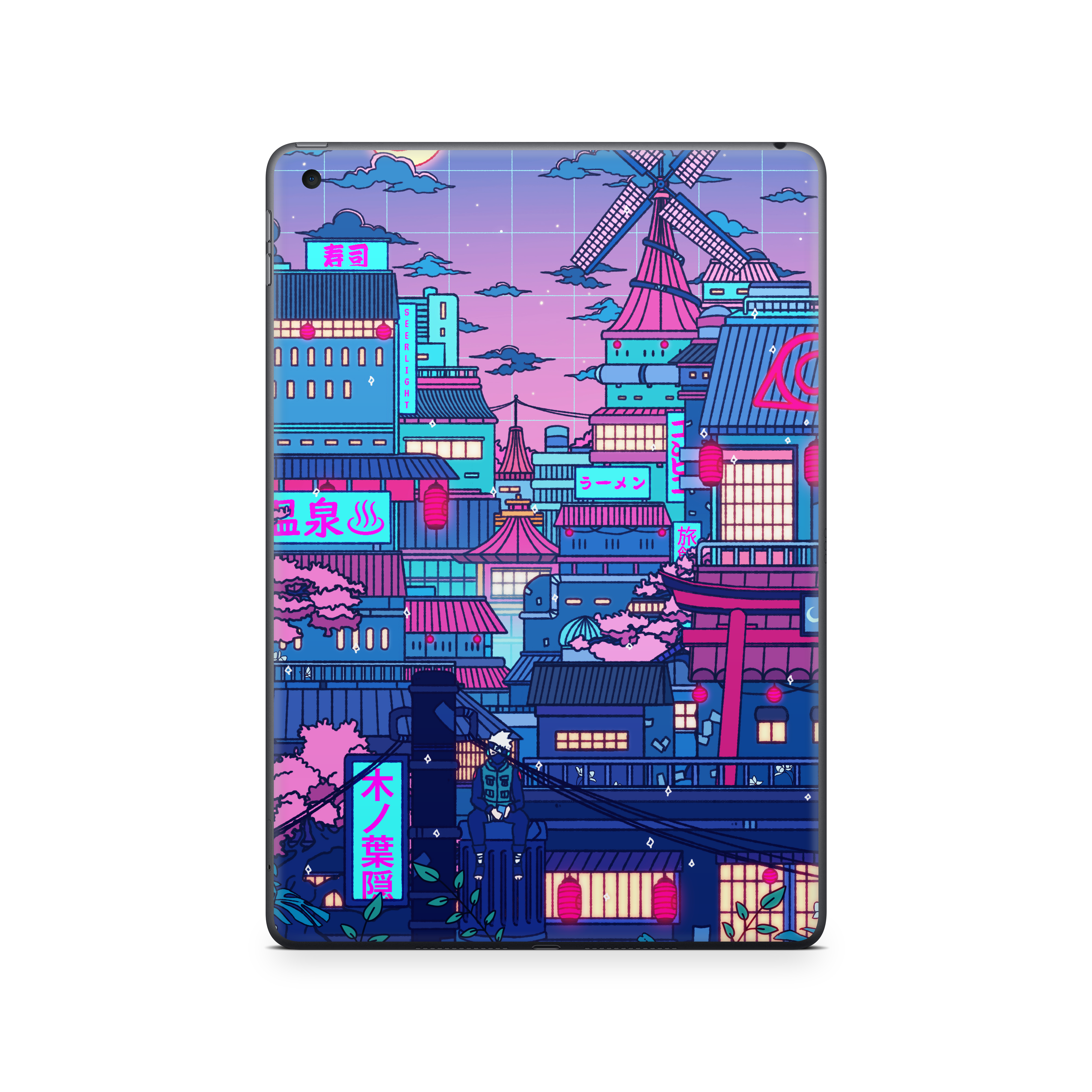 Apple iPad Cyberpunk Village Skin