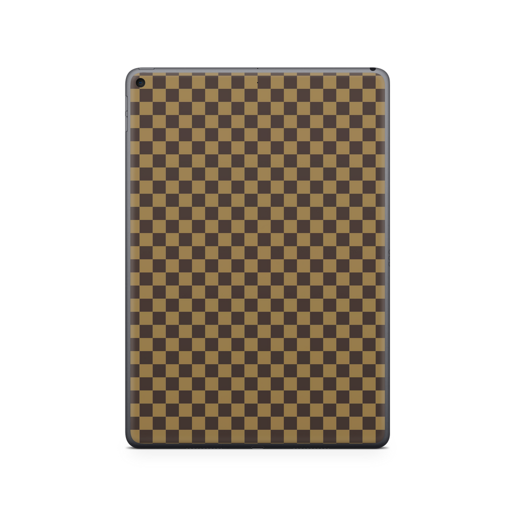 Apple iPad Skin Checkers brown