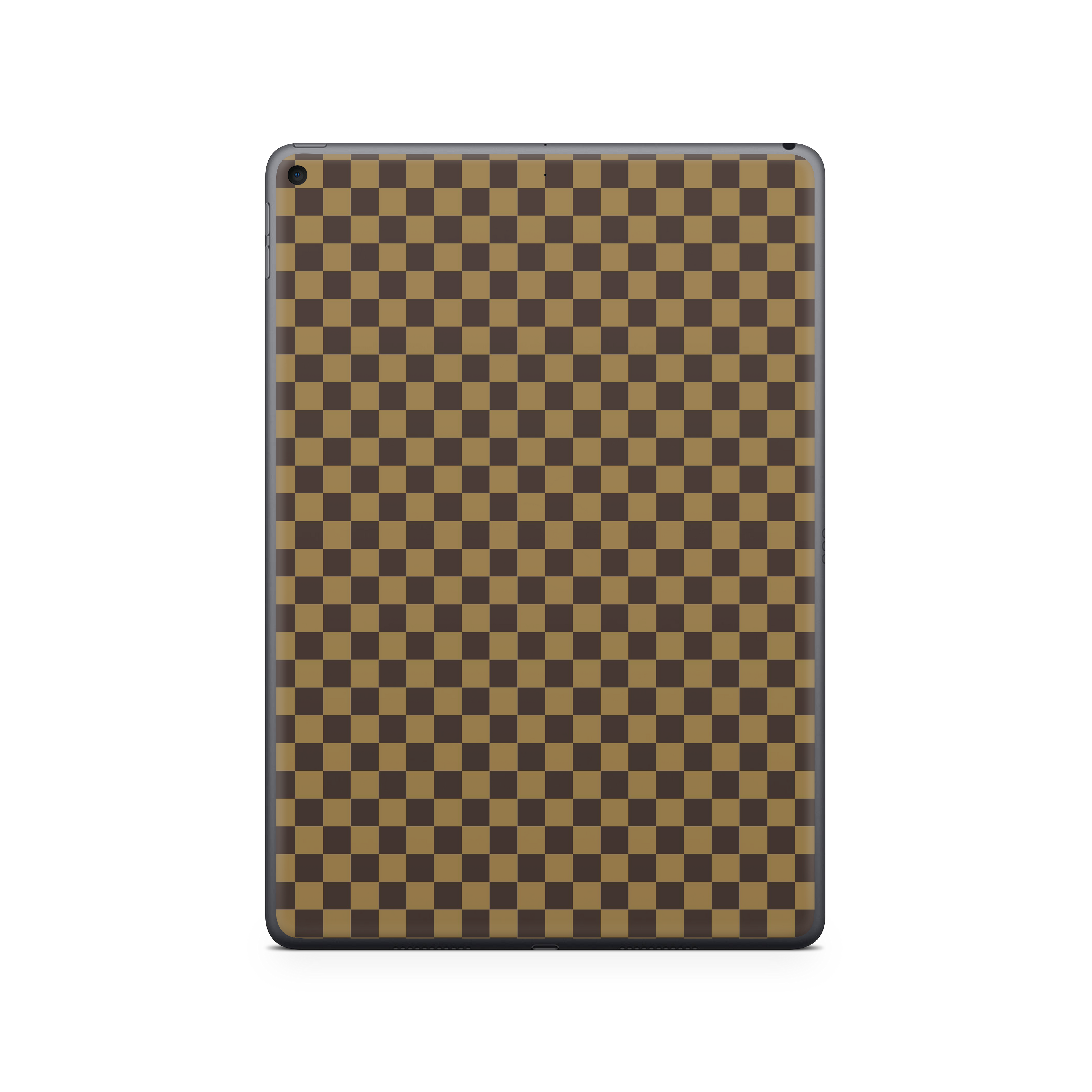 Apple iPad Skin Checkers brown