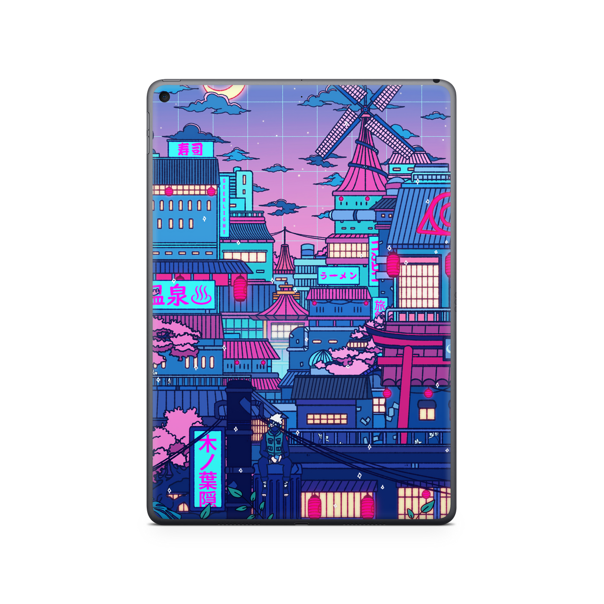 Apple iPad Cyberpunk Village Skin