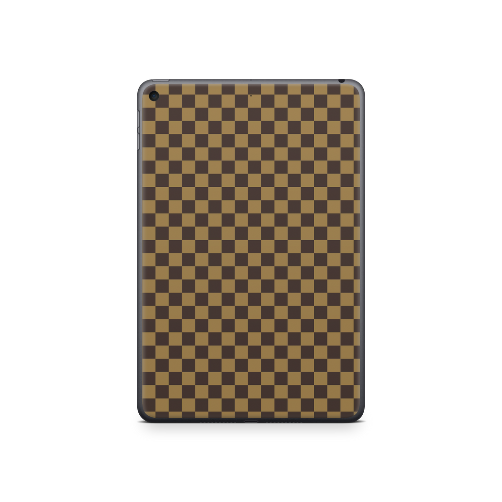 Apple iPad Skin Checkers brown