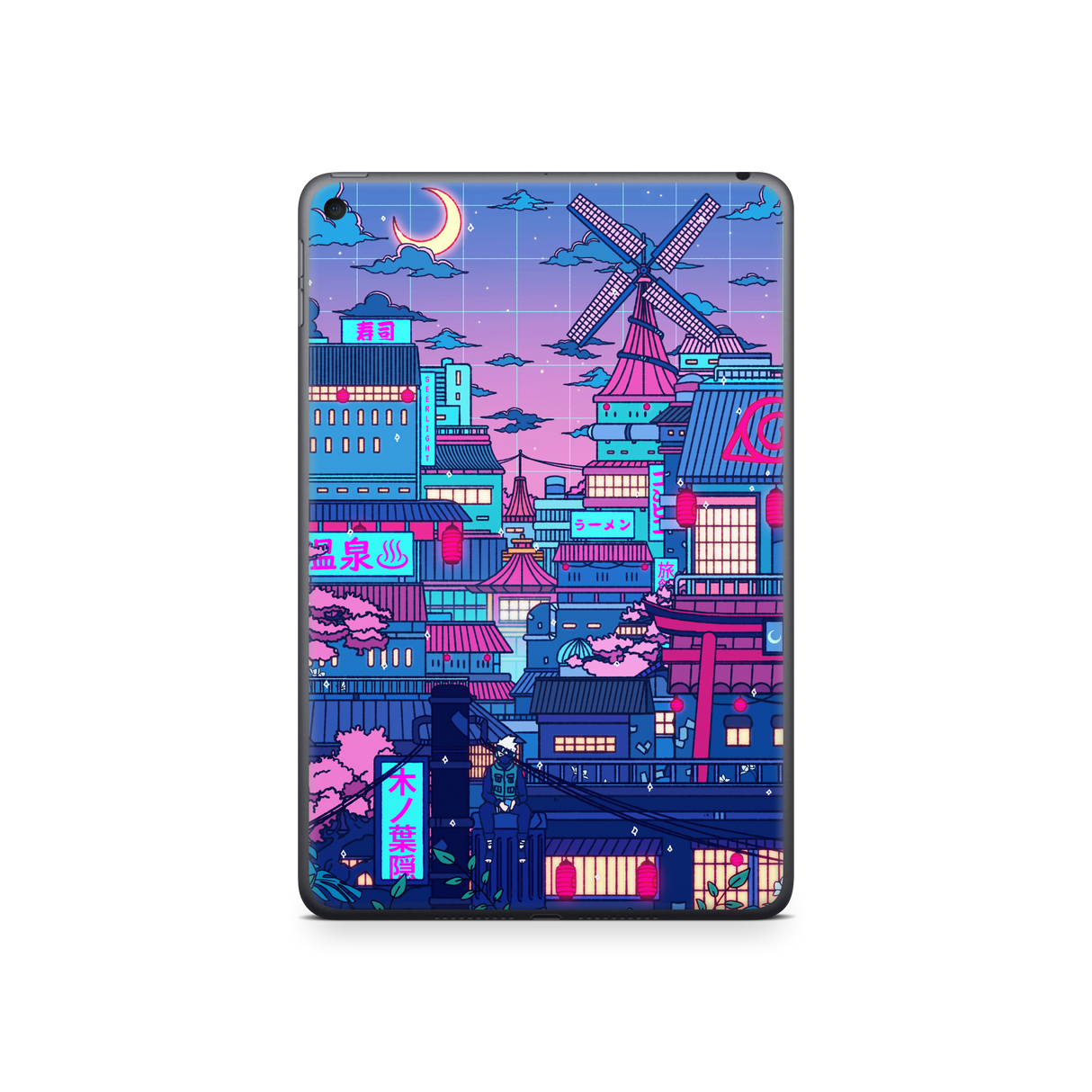 Apple iPad Cyberpunk Village Skin