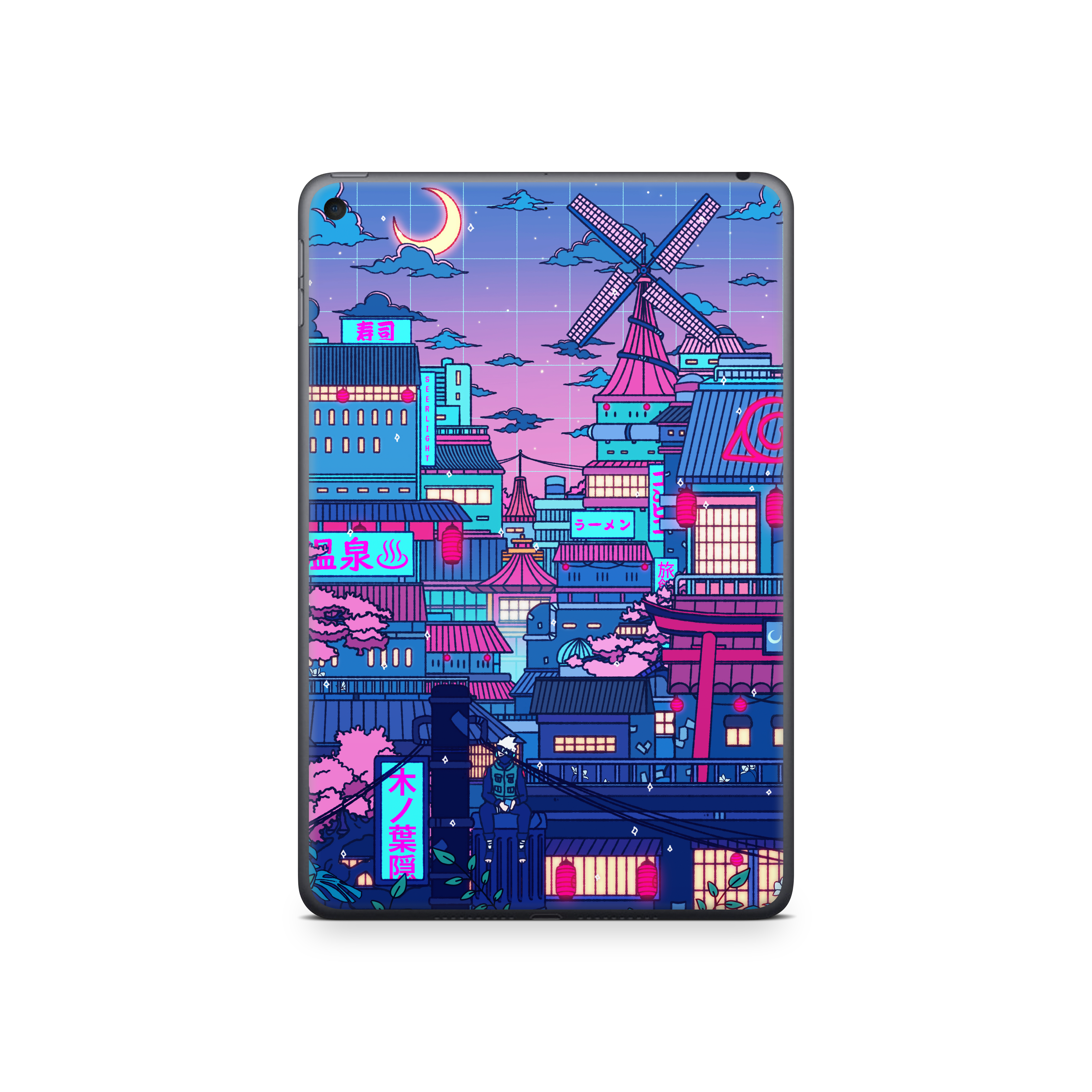 Apple iPad Cyberpunk Village Skin