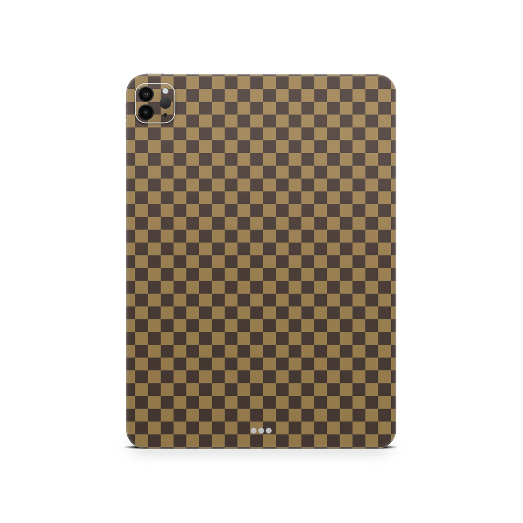 Apple iPad Skin Checkers brown