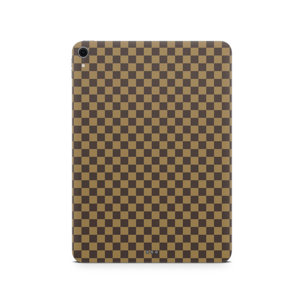 Apple iPad Skin Checkers brown
