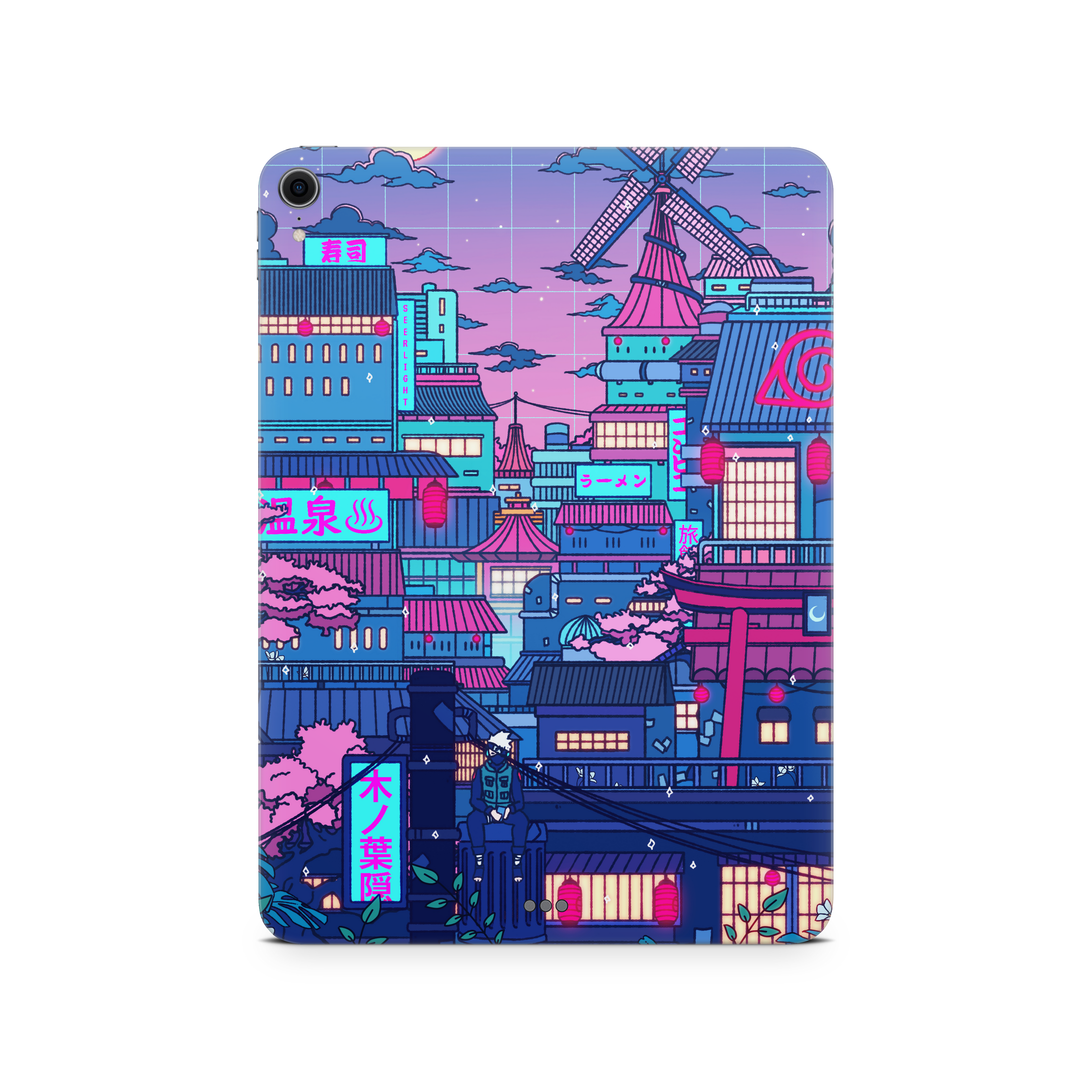 Apple iPad Cyberpunk Village Skin
