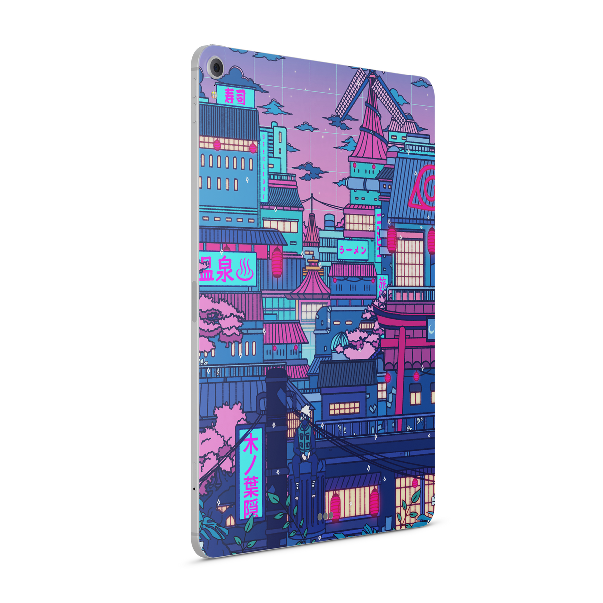 Apple iPad Cyberpunk Village Skin