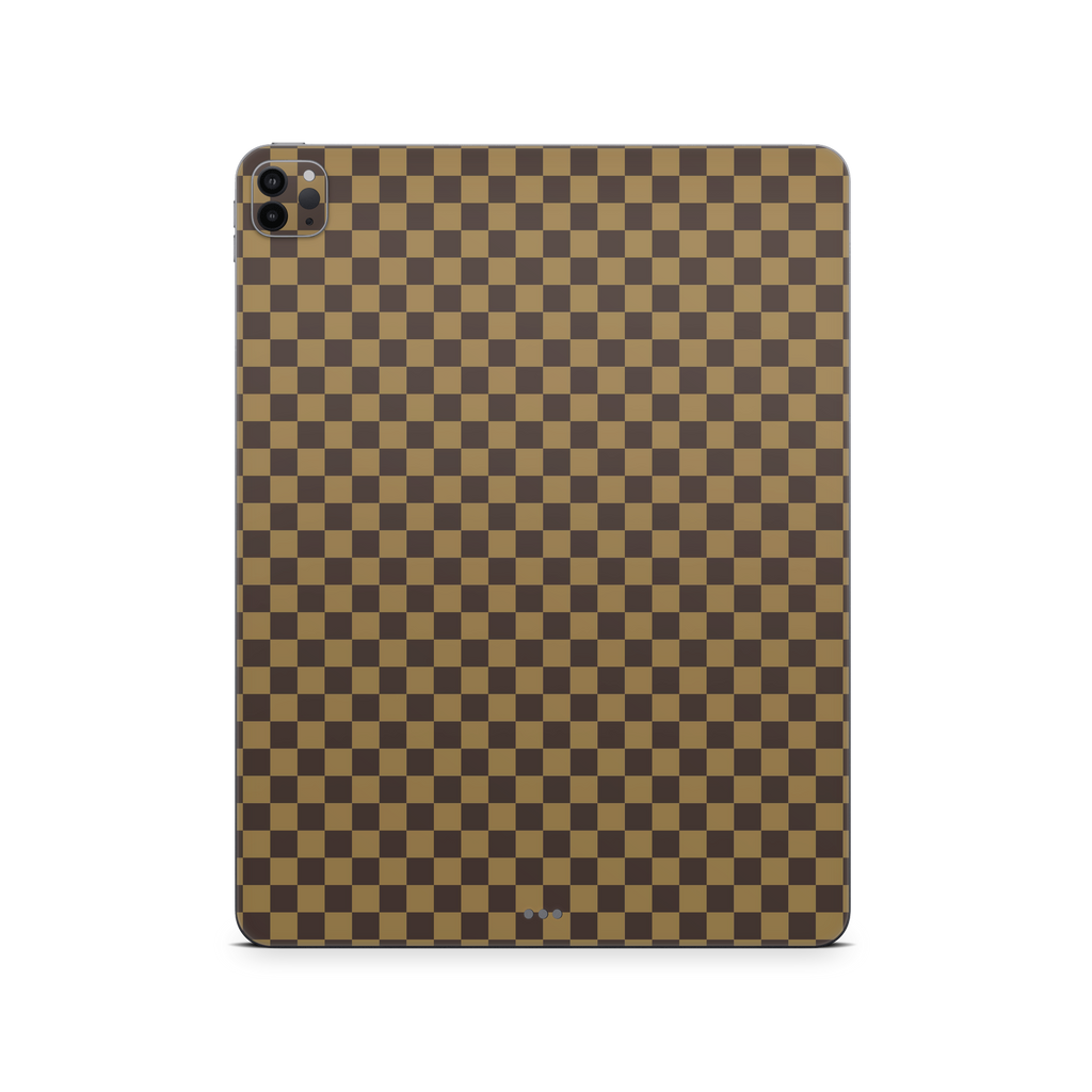 Apple iPad Skin Checkers brown