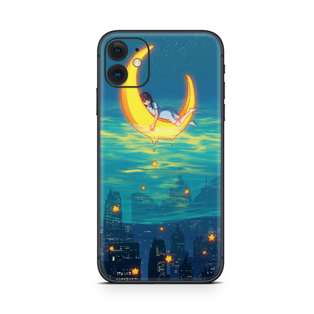 Apple iPhone Girl on the Moon Skin
