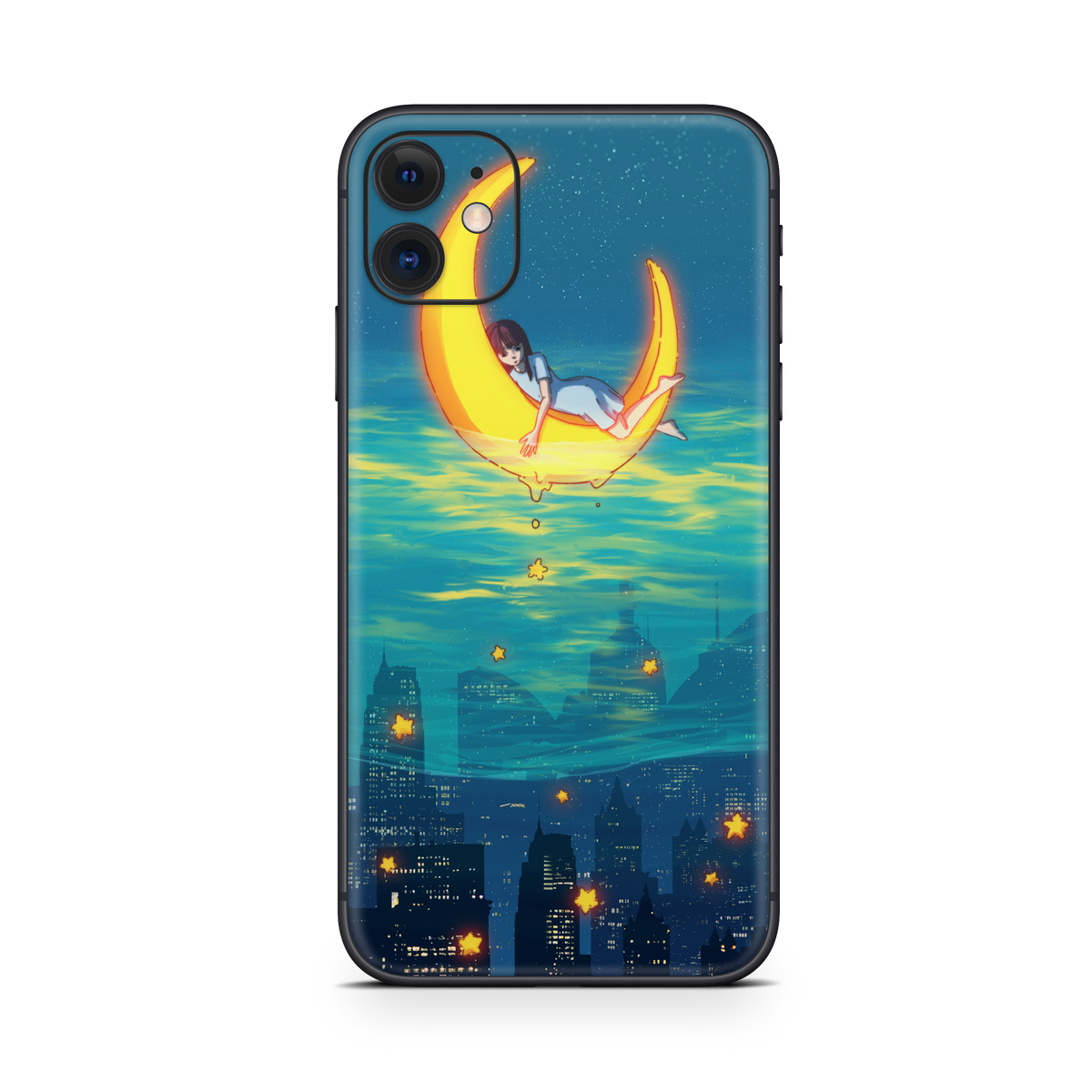 Apple iPhone Girl on the Moon Skin