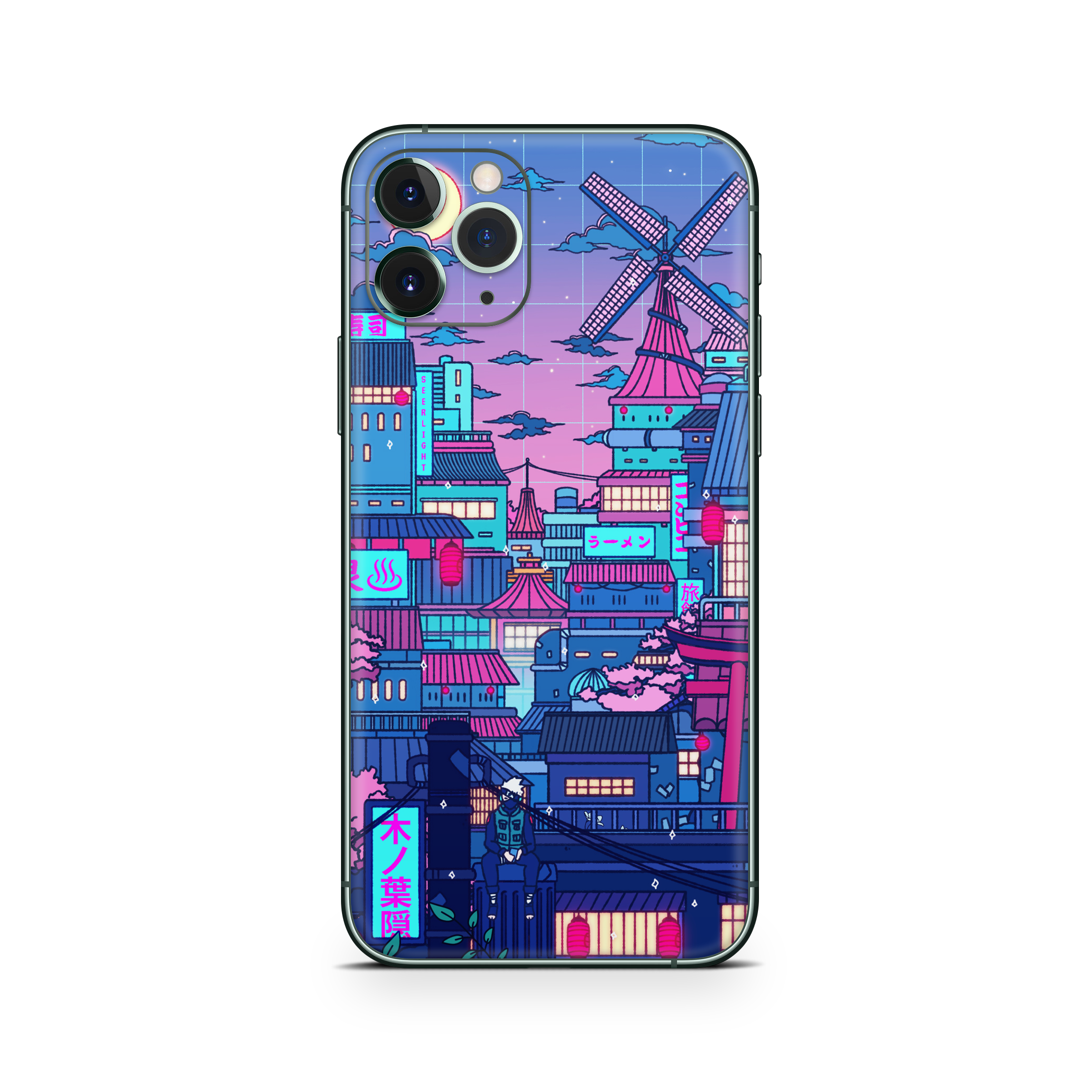 Apple iPhone Cyberpunk Village Skin