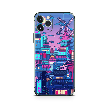 Apple iPhone Cyberpunk Village Skin