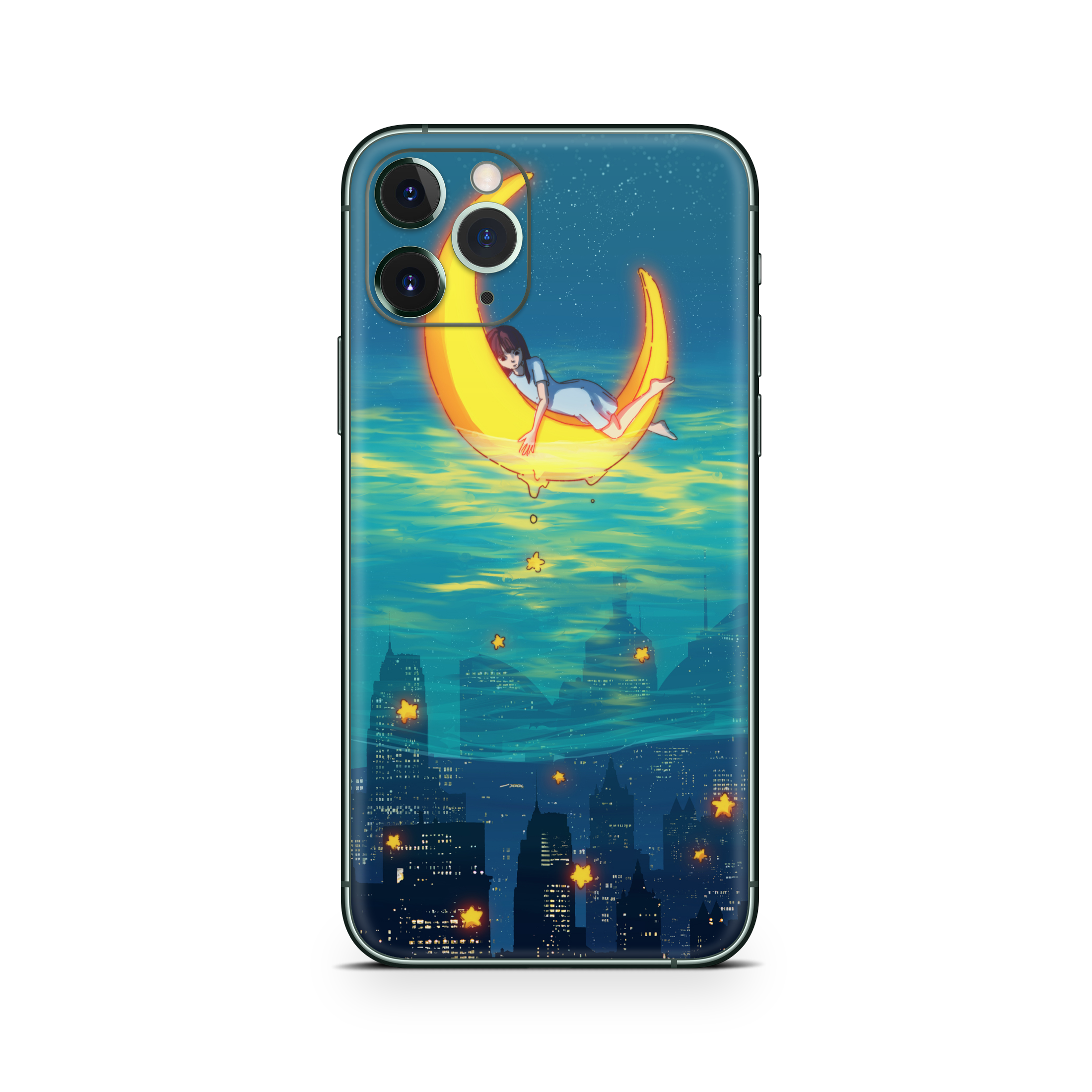 Apple iPhone Girl on the Moon Skin