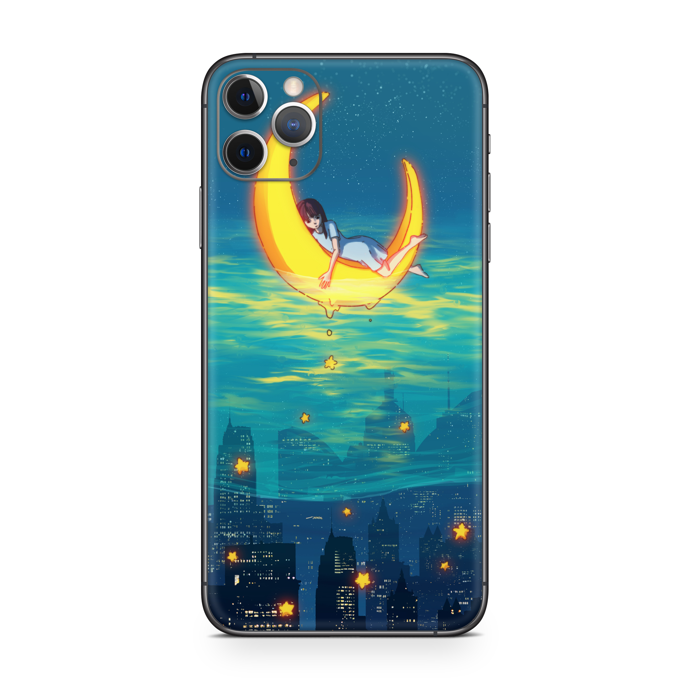 Apple iPhone Girl on the Moon Skin