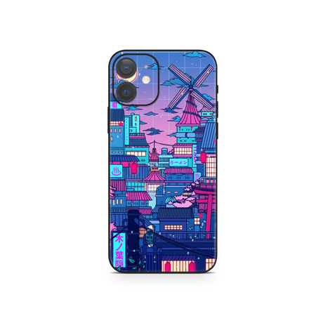 Apple iPhone Cyberpunk Village Skin