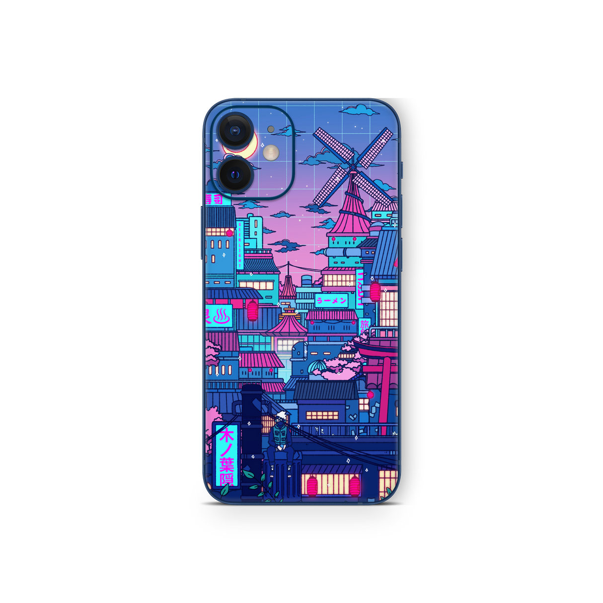 Apple iPhone Cyberpunk Village Skin