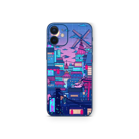 Apple iPhone Cyberpunk Village Skin