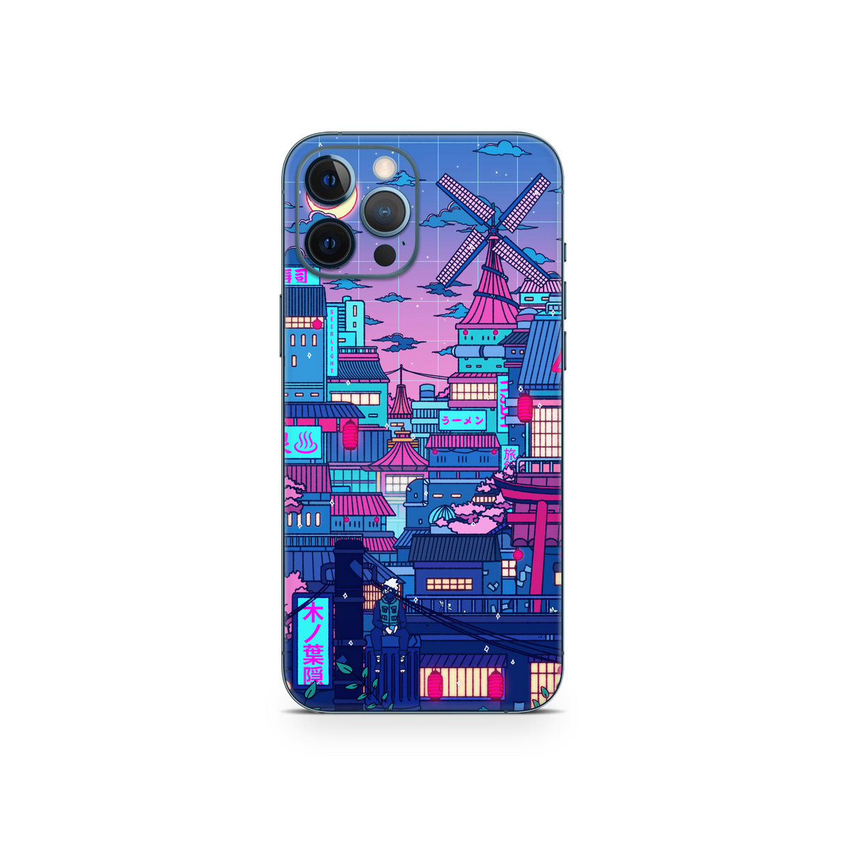 Apple iPhone Cyberpunk Village Skin