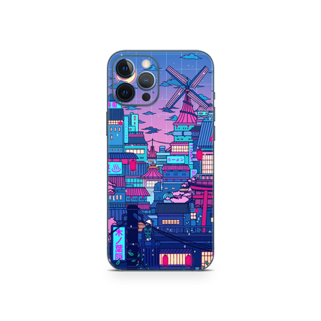 Apple iPhone Cyberpunk Village Skin