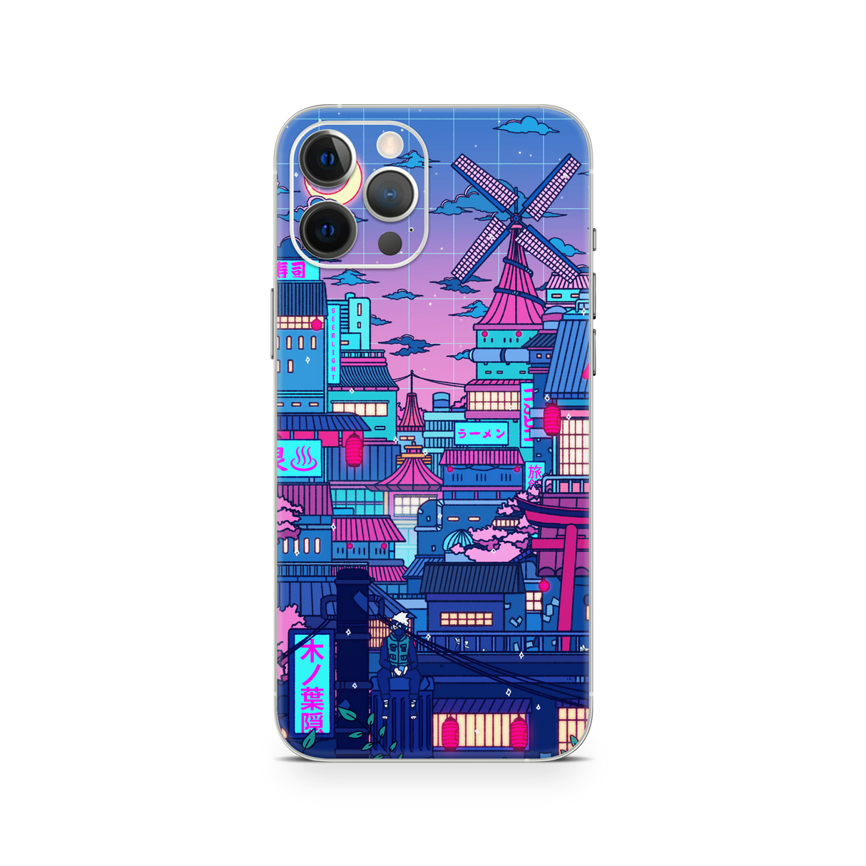 Apple iPhone Cyberpunk Village Skin