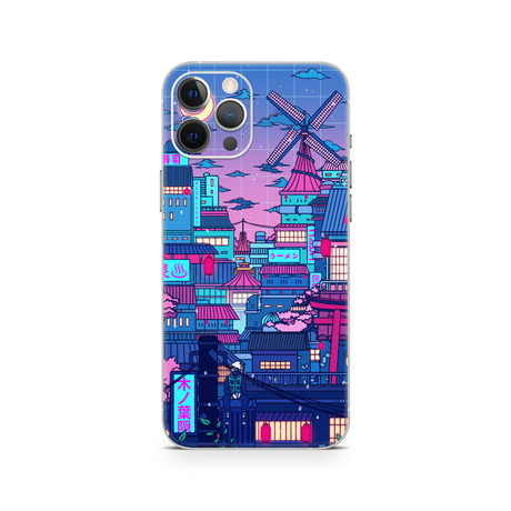 Apple iPhone Cyberpunk Village Skin