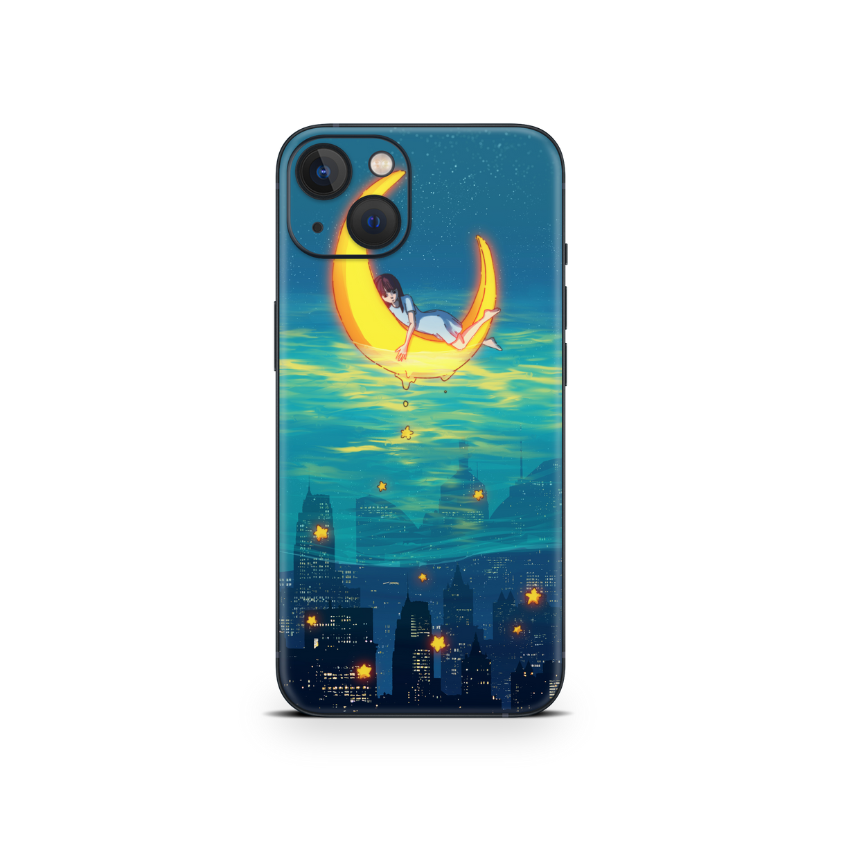 Apple iPhone Girl on the Moon Skin