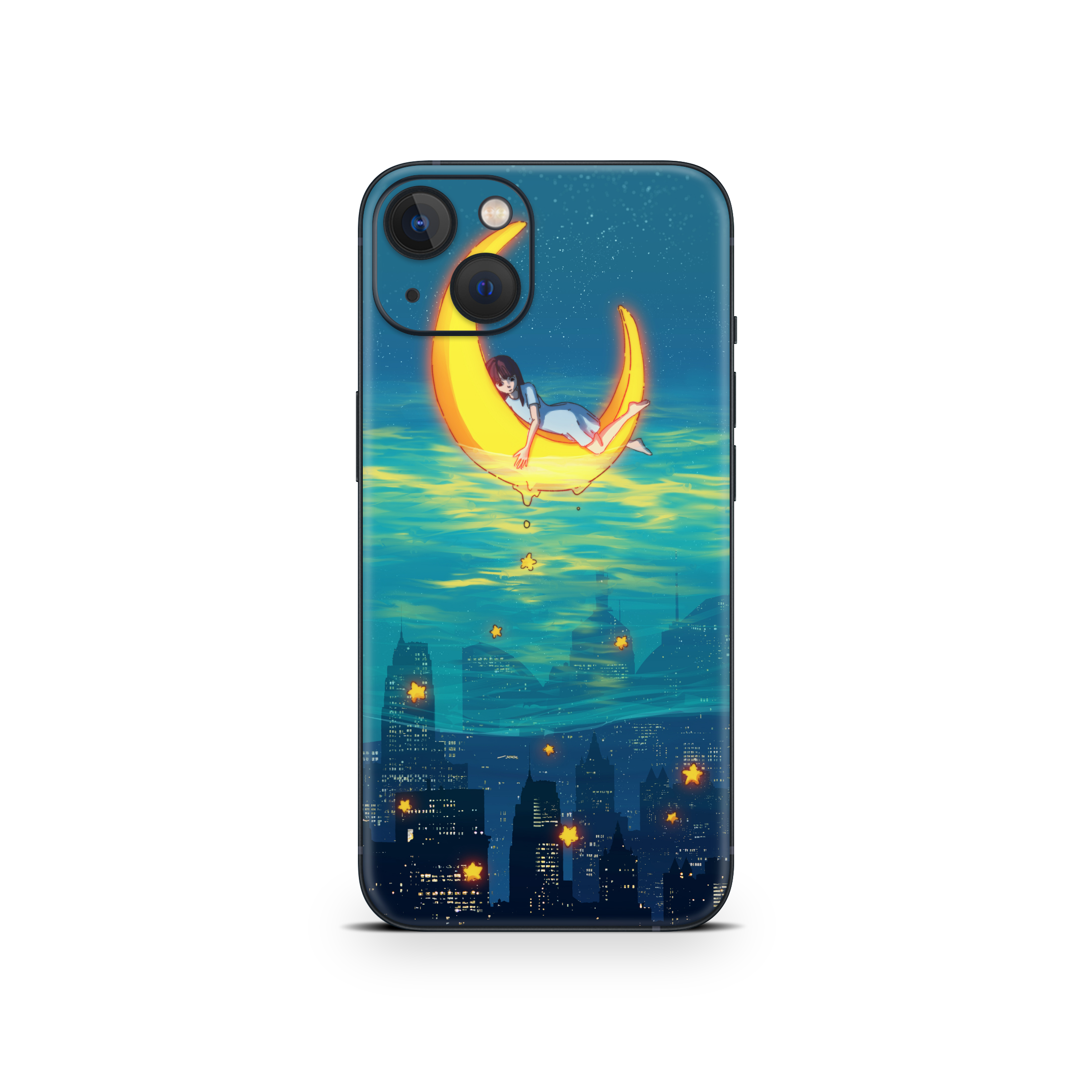 Apple iPhone Girl on the Moon Skin