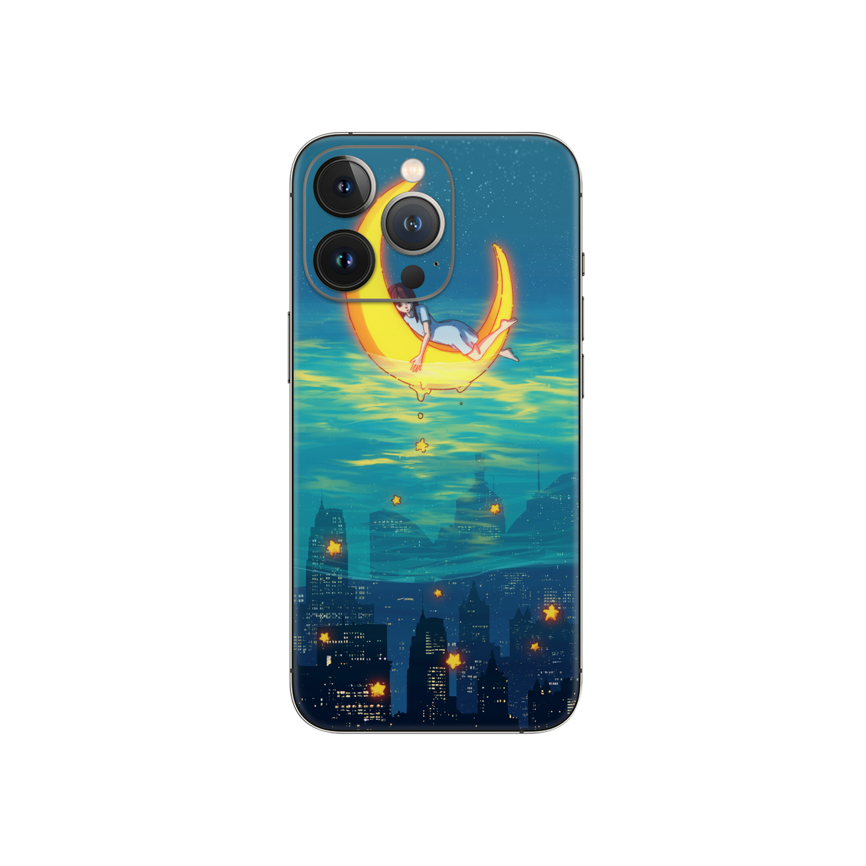 Apple iPhone Girl on the Moon Skin