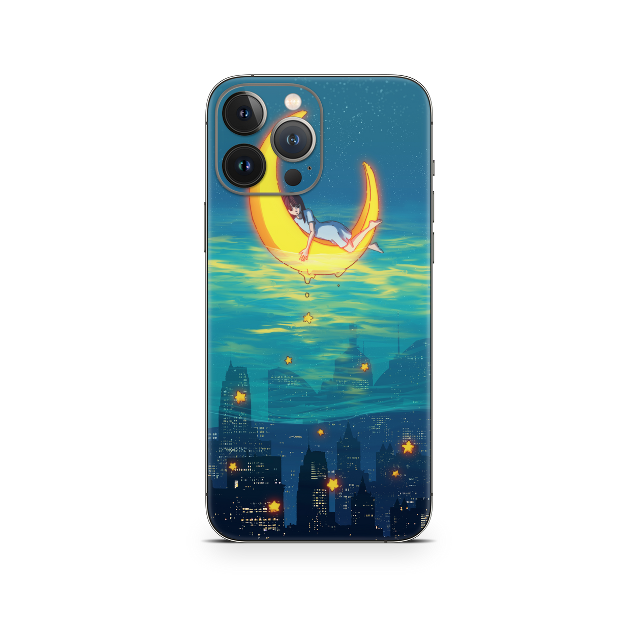 Apple iPhone Girl on the Moon Skin