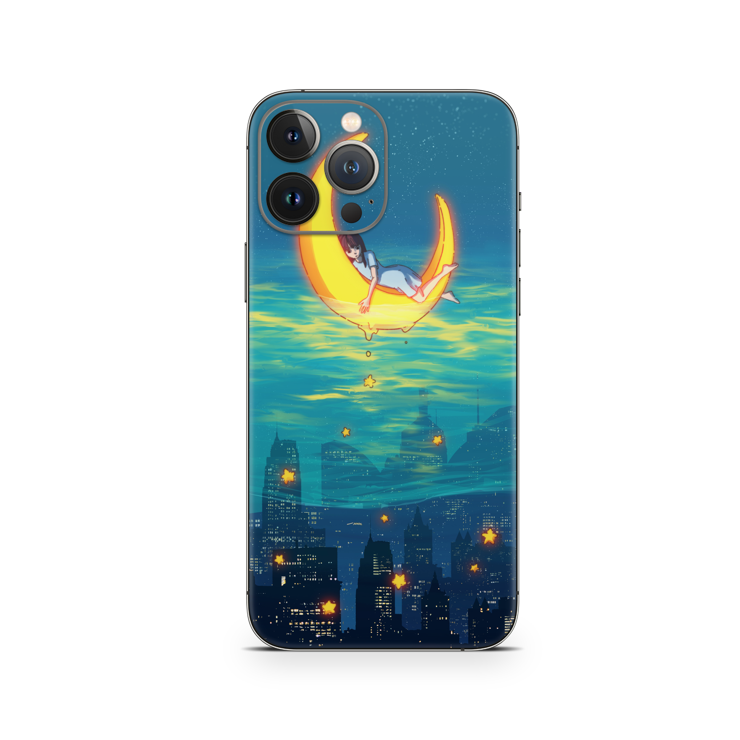 Apple iPhone Girl on the Moon Skin