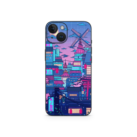 Apple iPhone Cyberpunk Village Skin