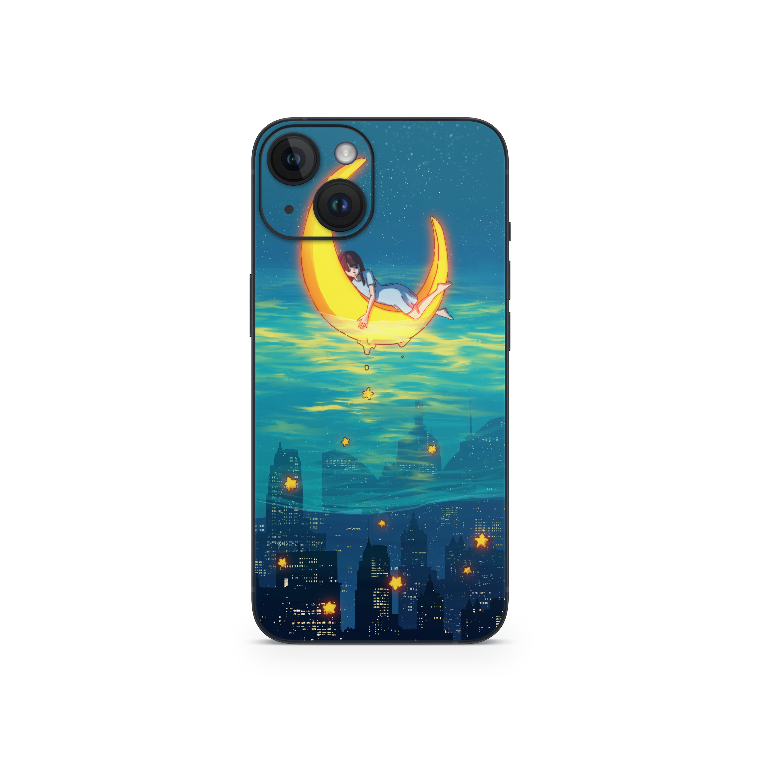 Apple iPhone Girl on the Moon Skin